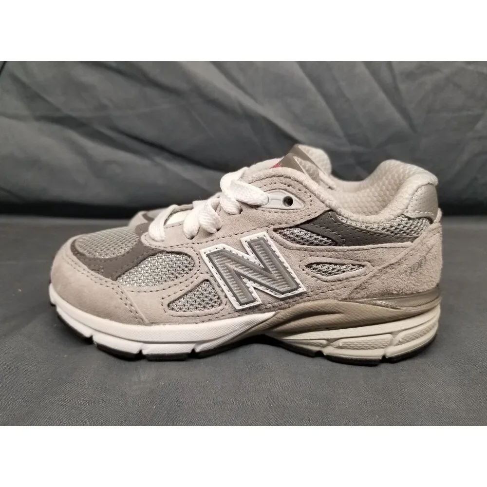 New Balance Kids 990 Sneakers PC990GY3 Suede Grey Silver Size 1.5 NEW NO BOX! - Picture 4 of 7